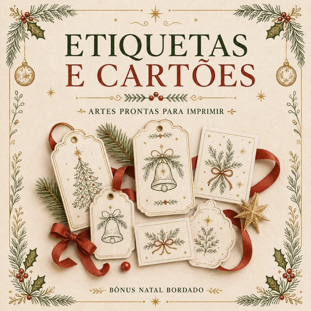 Portada del Bono 4 — Kit de etiquetas y tarjetas navideñas
