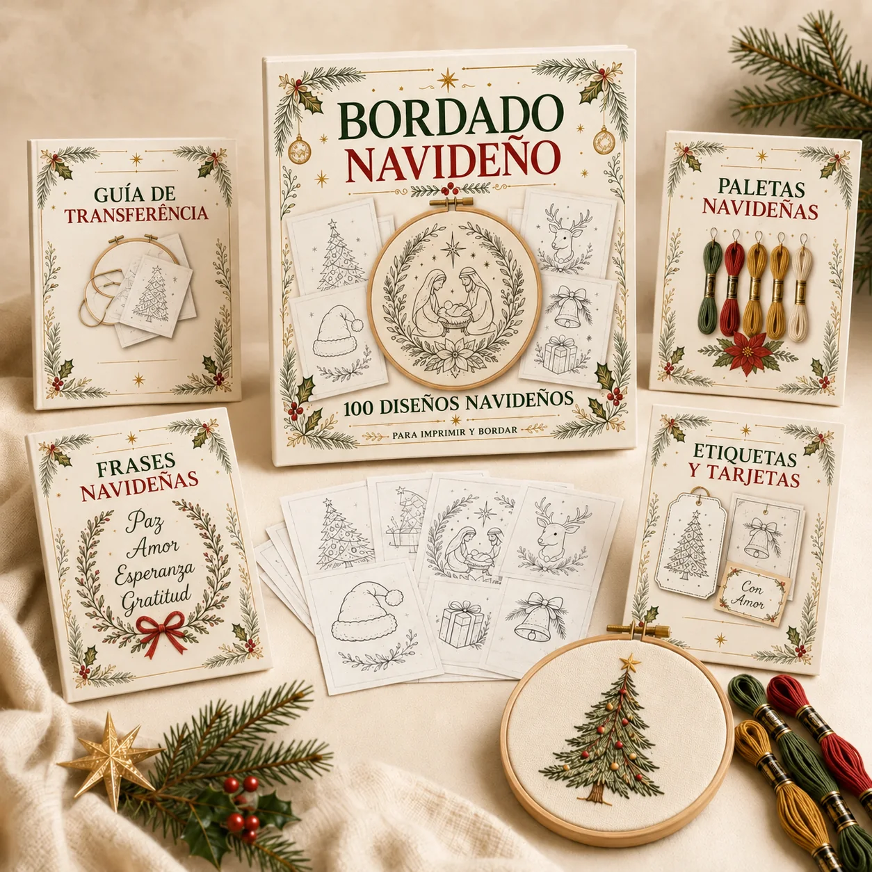 Diseño del kit Bordado Navideño